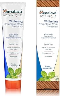 Himalaya Botanique Complete Care Whitening Toothpaste, Simply Peppermint, for a Clean Mouth, Whiter Teeth and Fresh Breath, 5.29 oz…