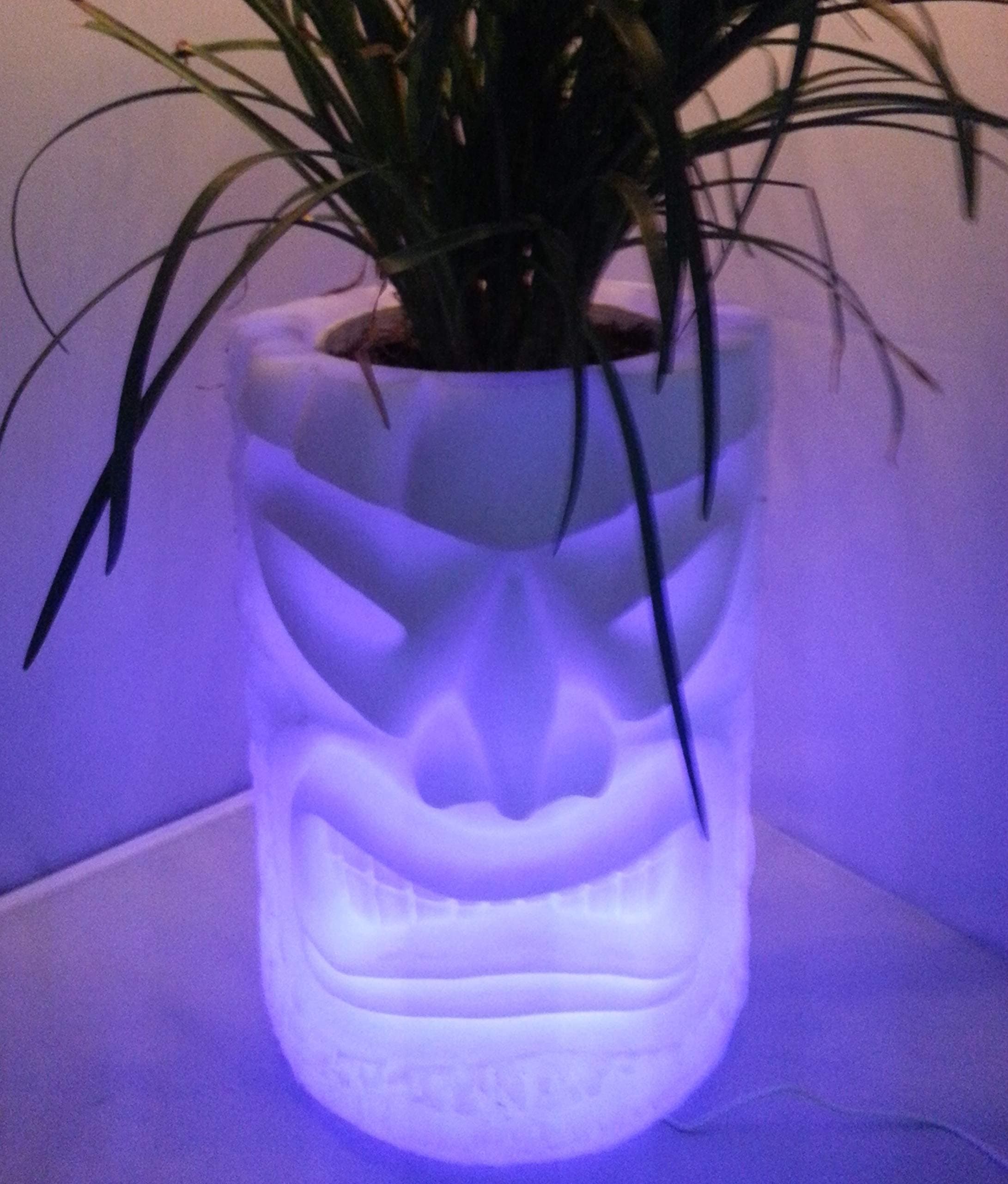 LED Angry Tiki Planter (New for 2019)