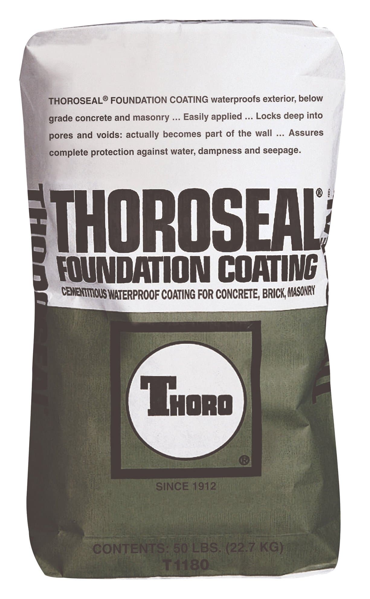 Thoro T1180 Gry Seal Foundation Coating, 50 lb