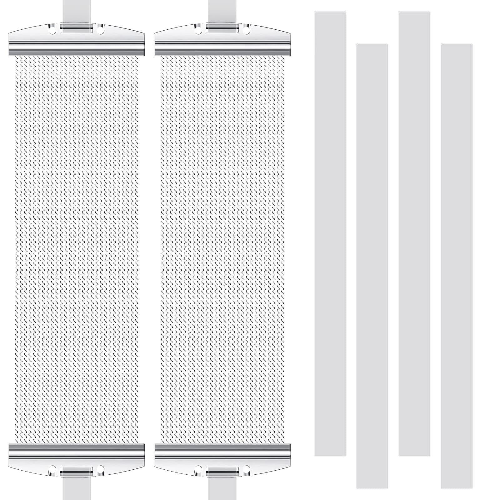 10 Pcs 30 Strand Steel Snare Drum Wire Straps Sets, Including 2 Snare Wires and 8 Transparent Snare Wire Straps Snare Drum Accessories for 14 Inch Snare Drums Parts Replace