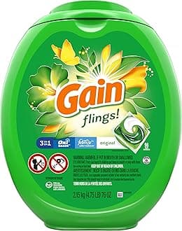 Gain flings! Laundry Detergent Pacs Plus Aroma Boost, Original Scent, HE Compatible, 96 Count (Packaging May Vary)