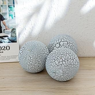 Decorative Orbs for Bowls and Vases, Set of 3, 4 inches, Coffee Table Decor Balls, Table Centerpiece Decorations