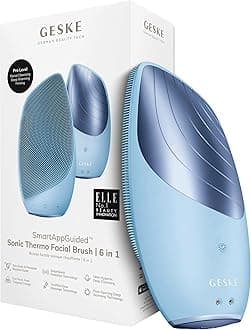 GESKESmartAppGuided™ Sonic Thermo Facial Brush | 6 in 1 | Skin Cleansing | Cleansing Brush with Thermal Function | Facial Massager | Electric Facial Brush | Facial Cleansing Device
