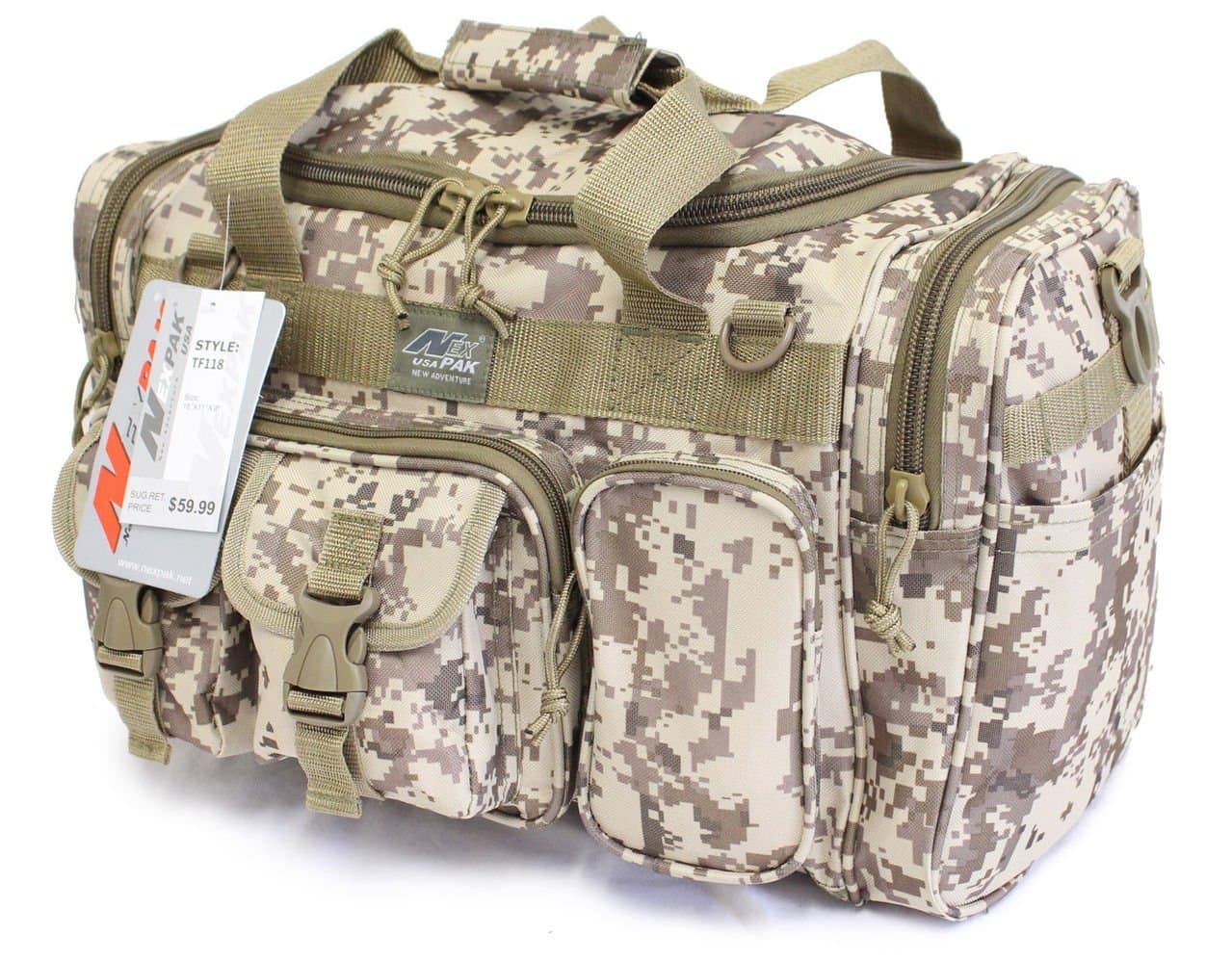 Nexpak Tactical Duffle Military Molle Gear Shoulder Strap Range Bag (MULTI COLORS/SIZES)