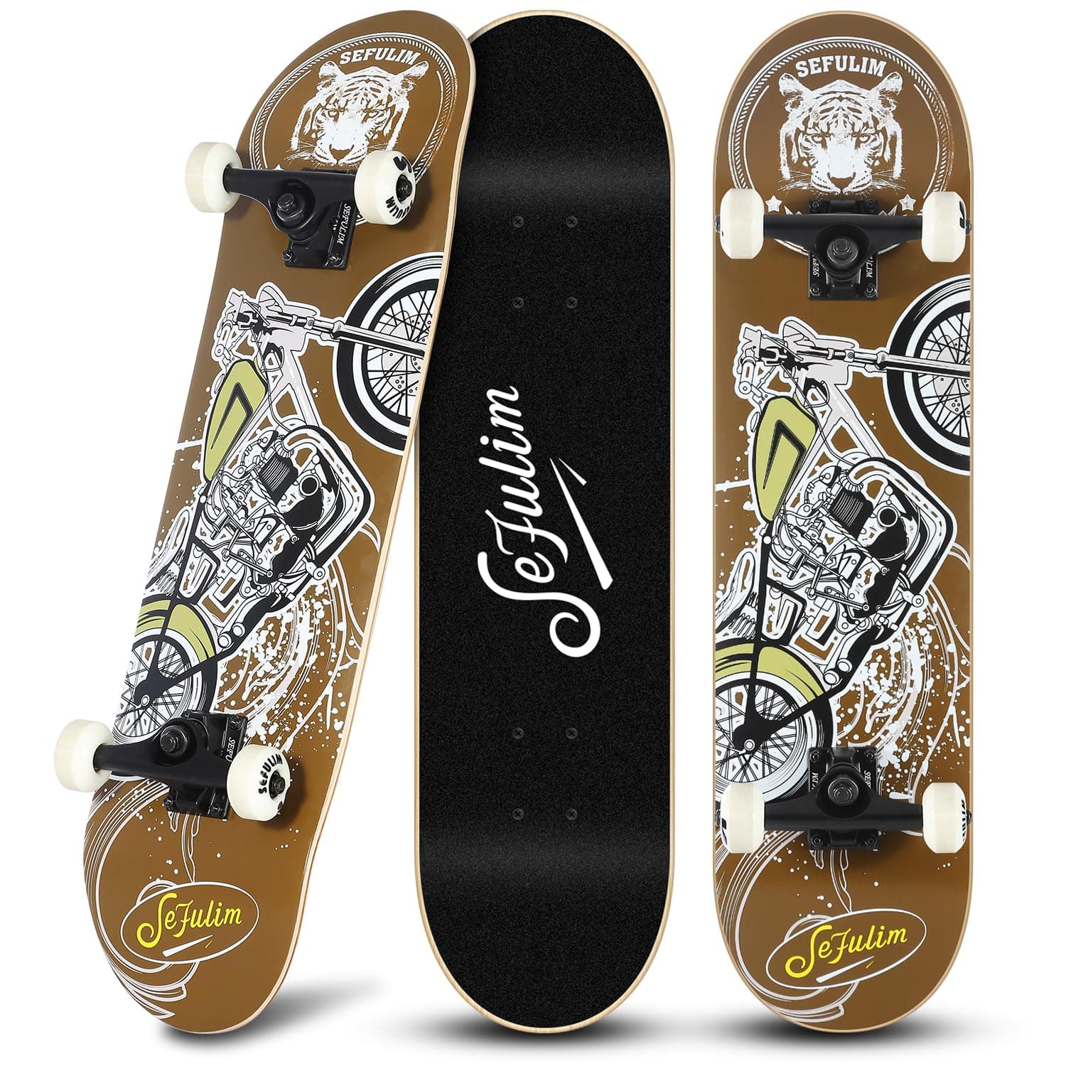 Motorcycle Pattern Skateboard