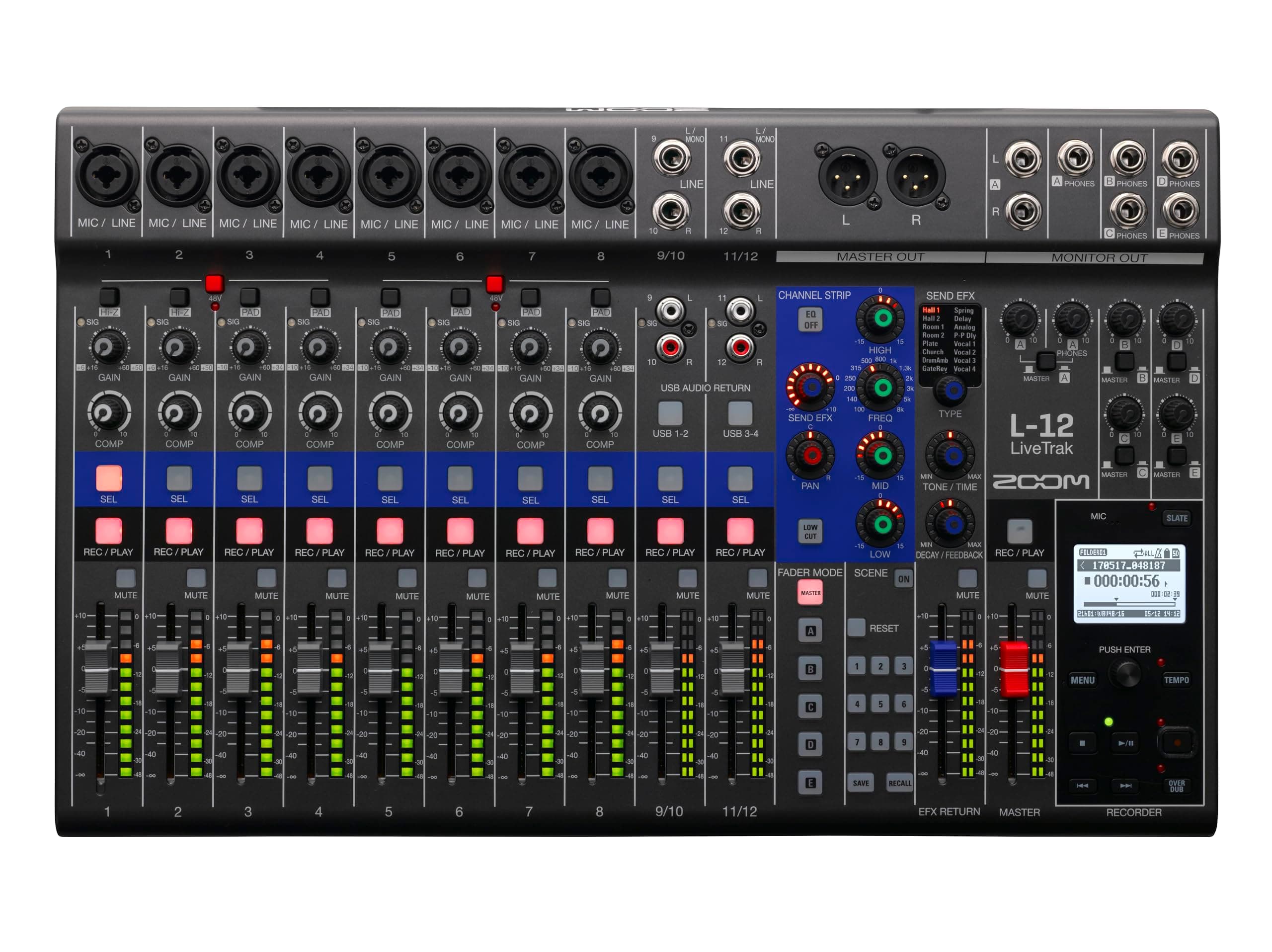 LiveTrak L-12 12-channel Digital Mixer/Recorder