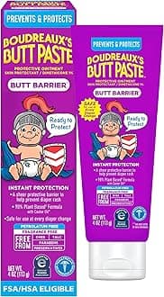 Boudreaux's Butt Paste, Butt Barrier Ointment, Rash Prevention, 4oz tube
