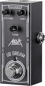 US DREAM Pedal, AKLOT Electric Guitar Effects Pedals, Mini Single Type DC 9V True Bypass