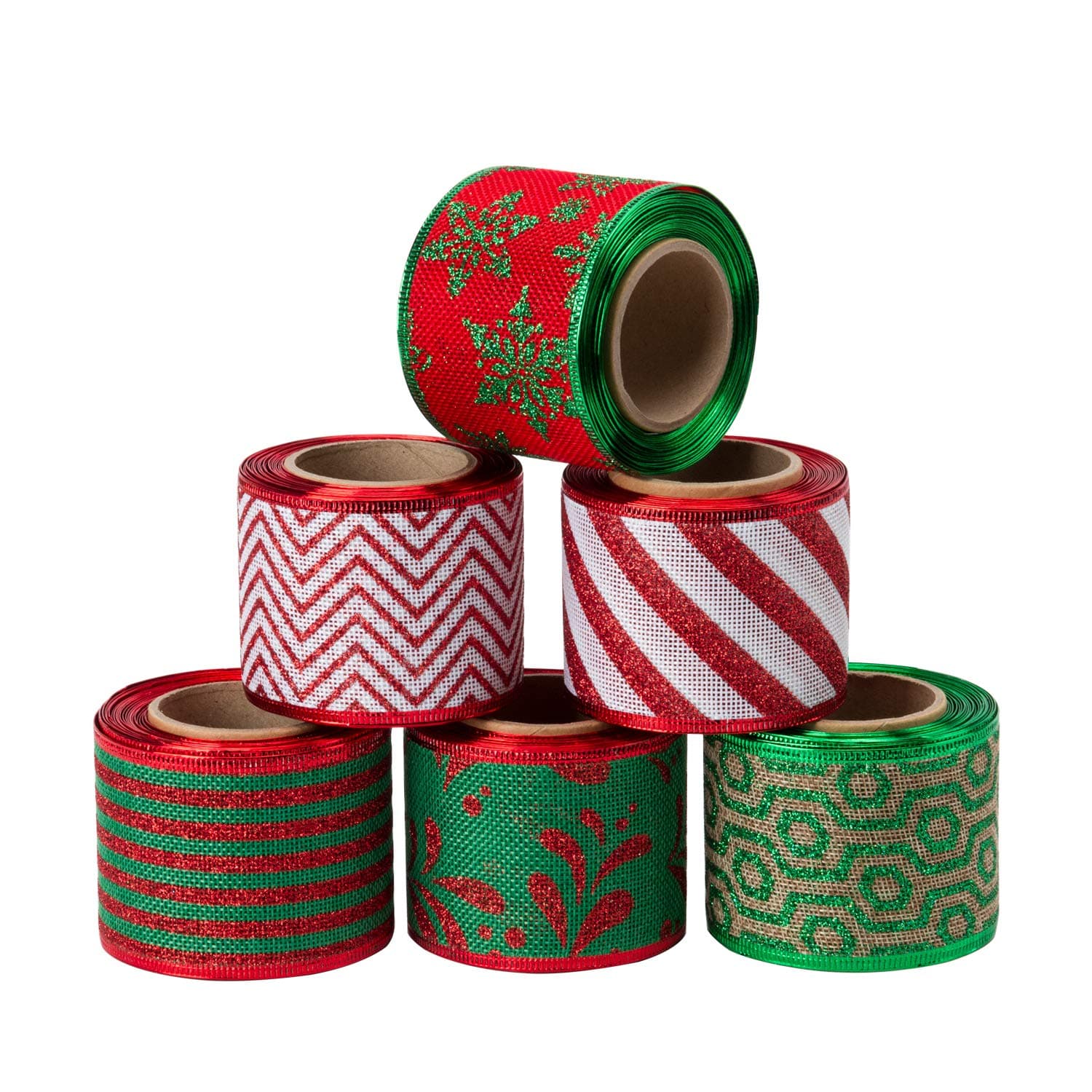 RUSPEPA Christmas Wired Edge Ribbon