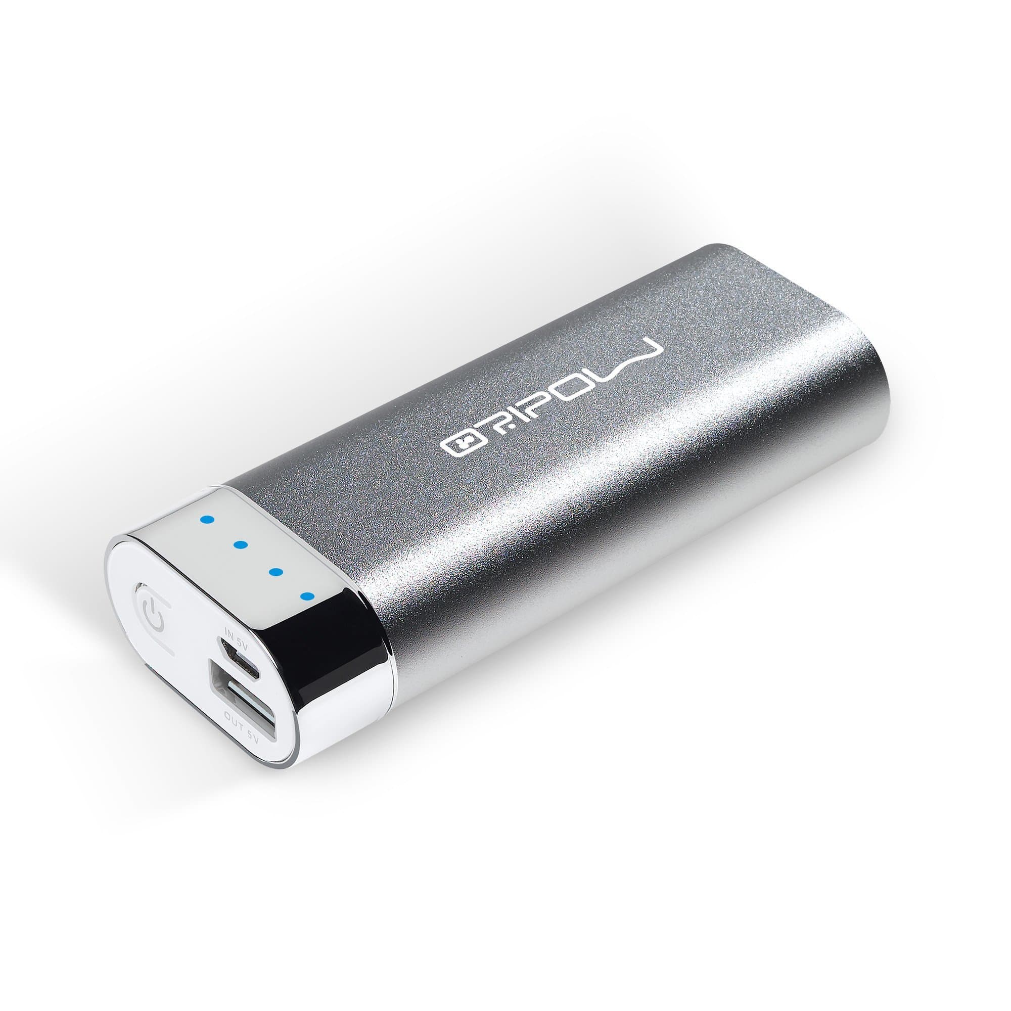 Oripow Universal Spark Mini 6400mAh Power Bank (2.4A Output and 2A Input) - Silver