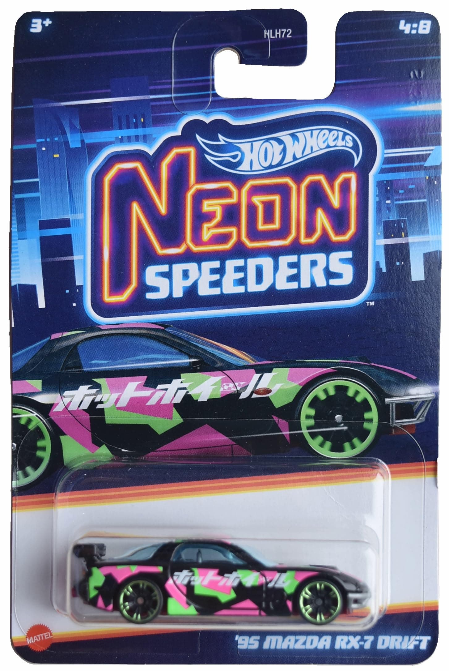 Hot Wheels '95 Mazda RX-7 Drift, Neon Speeders 4/8