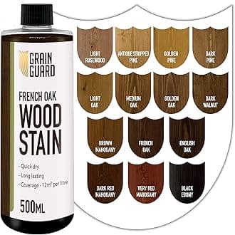 Wood Stain Water Based | French Oak | 500ml | Interior Furniture Stain | Light & Dark Stains | Eco-Friendly & Non-Toxic Wood Dye | Easy Application | Quick Dry & Low Odour