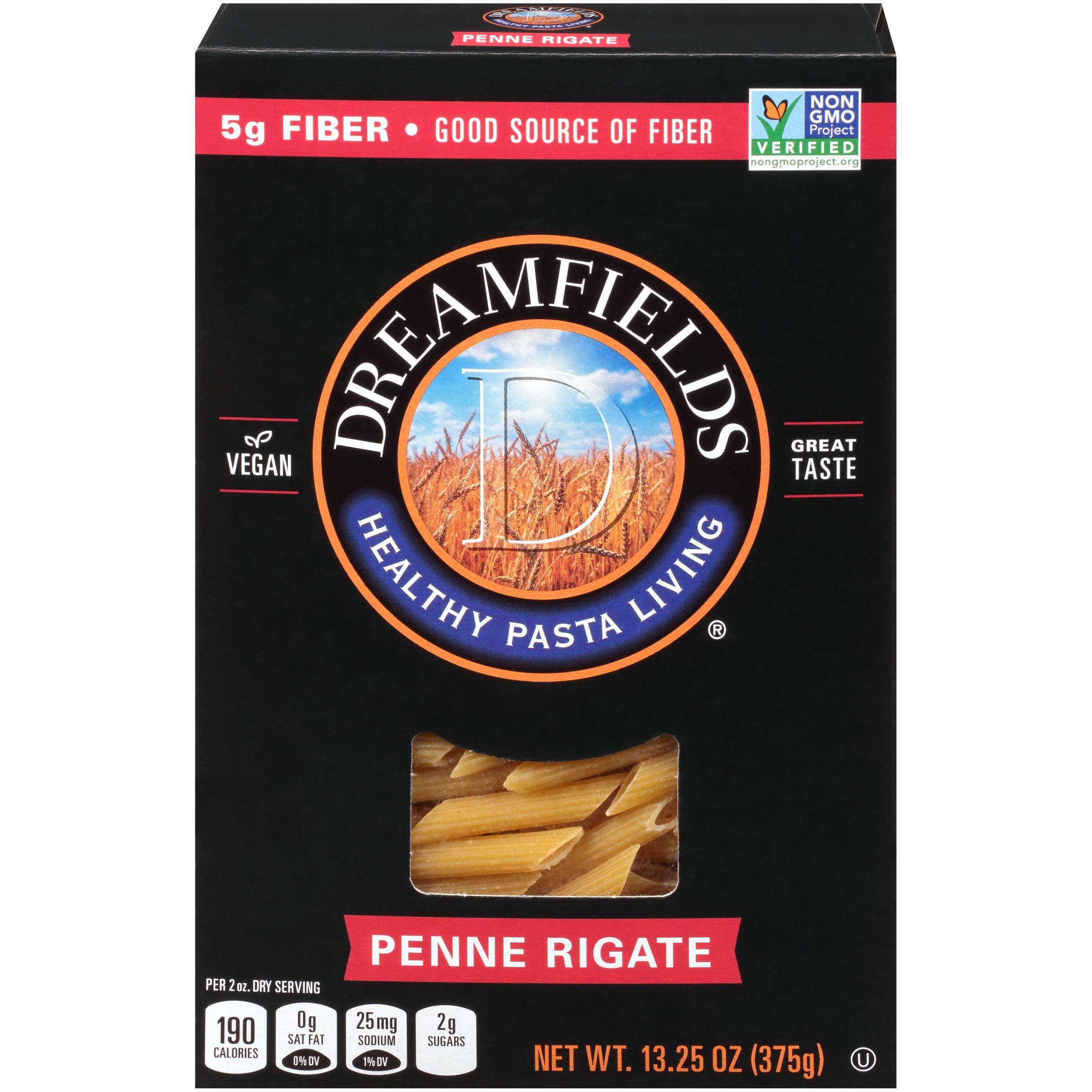 Dreamfields Pasta Dreamfields Healthy Pasta Living Penne Rigate, 13.25-Ounce Boxes (Pack of 12)