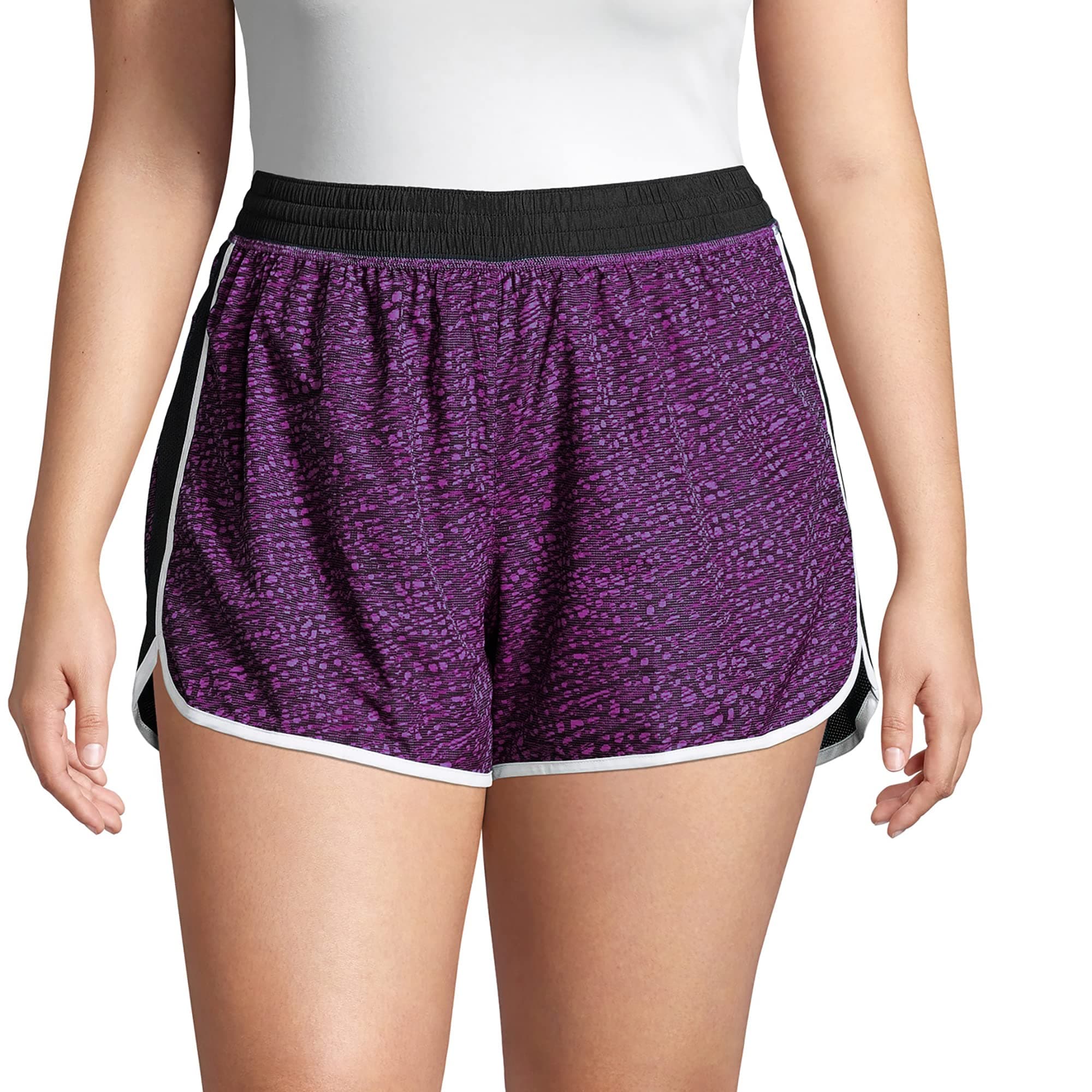 JUST MY SIZEWomen's Active Plus-Size Woven Running Shorts, Moisture-Wicking Shorts, 4"