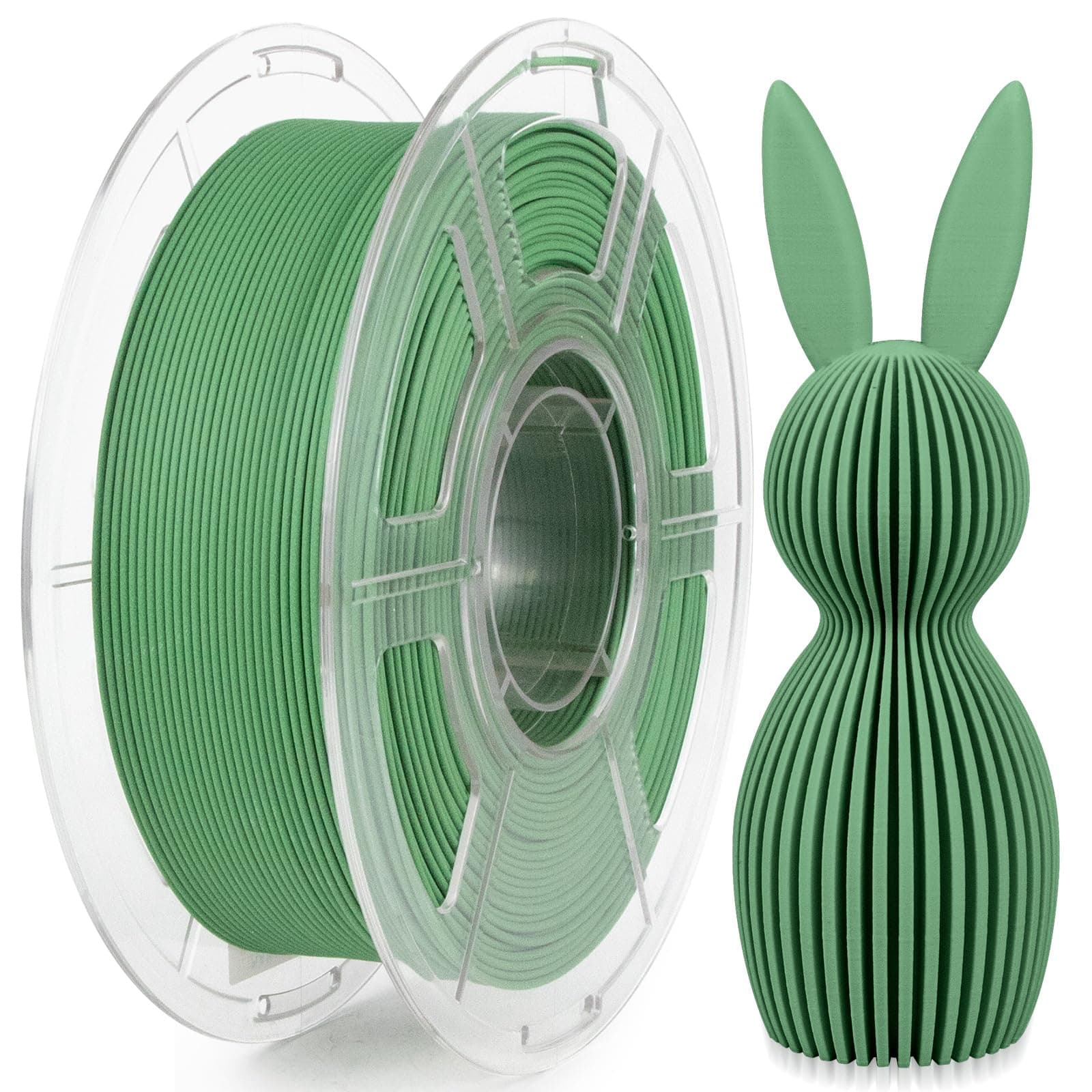 iSANMATE High Speed Matte PLA+ 3D Printer Filament, Matte Army Green PLA+ Filament 1.75mm Designed for High Speed 30-600mm/s, Fast Printing Speed PLA, Dimensional Accuracy ±0.02mm, 1kg Spool (2.2lbs)