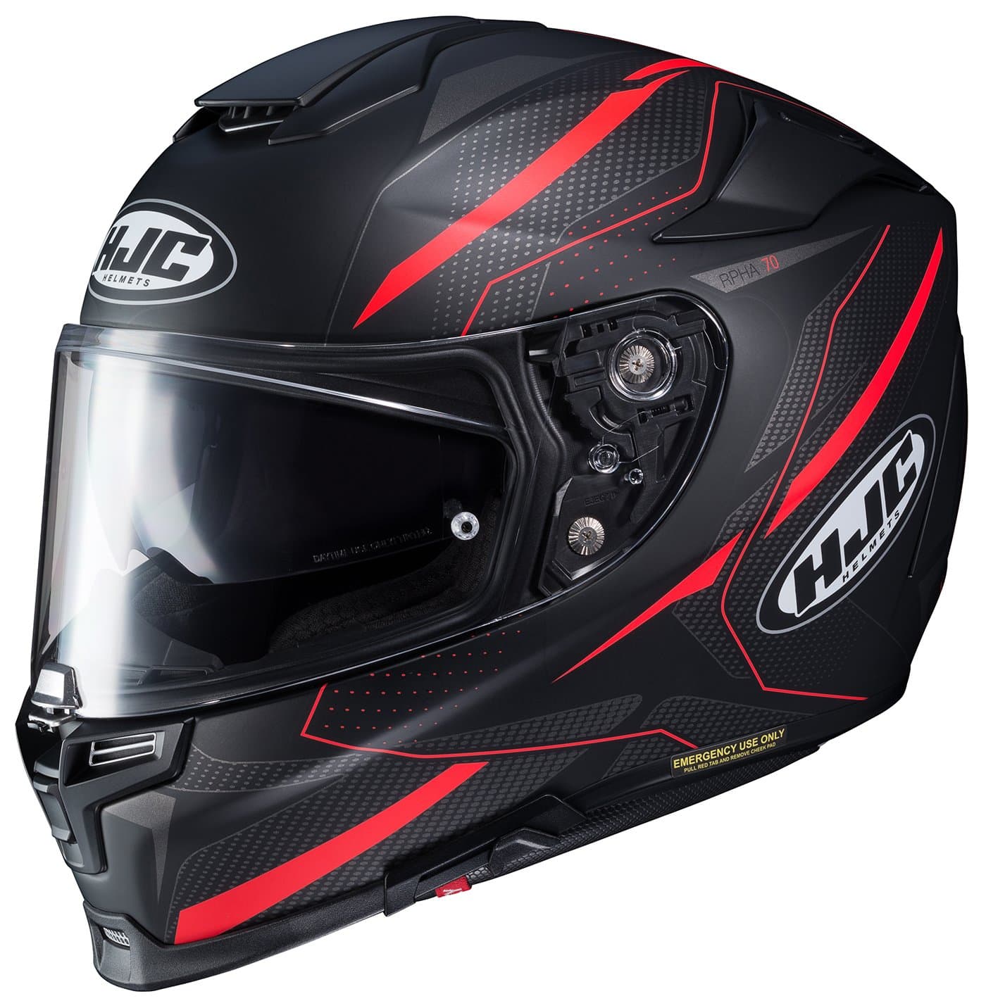 HJC Full Face RPHA-70 ST Dipol Helmet (Black/Red, X-Large)