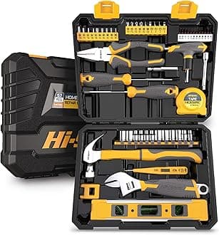 Hi-Spec 57-Piece Home & Garage Tool Kit – Complete Hand Tools for Repair, Maintenance & Workshop Use