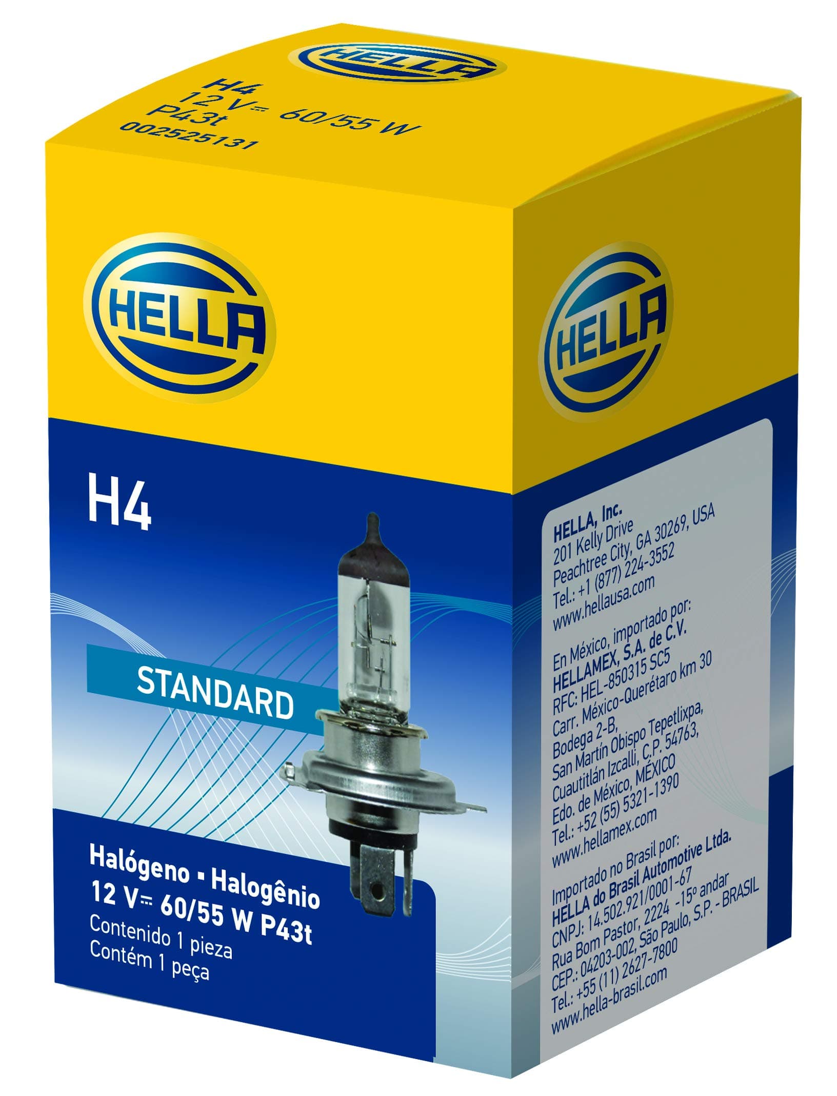 H4 Standard Halogen Bulb, 12 V, 60/55W