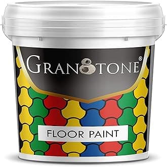 GRANOTONE Floor Paint 10 Litre PO Red Colour Polyurethane and Acrylic Polymer Based Concrete Sealer Anti Slip Thick and Durable for Cement Floor and Tiles Made in India