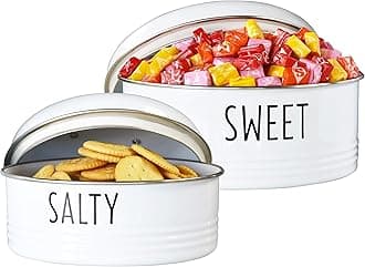 OUTSHINE Cookie Jar with Airtight Lids | Farmhouse Cookie Jar Antique Set of 2, Cookie Time Cookie Jar From Friends | Cookie Jars for Kitchen Counter | Decorative Vintage Snack Storage