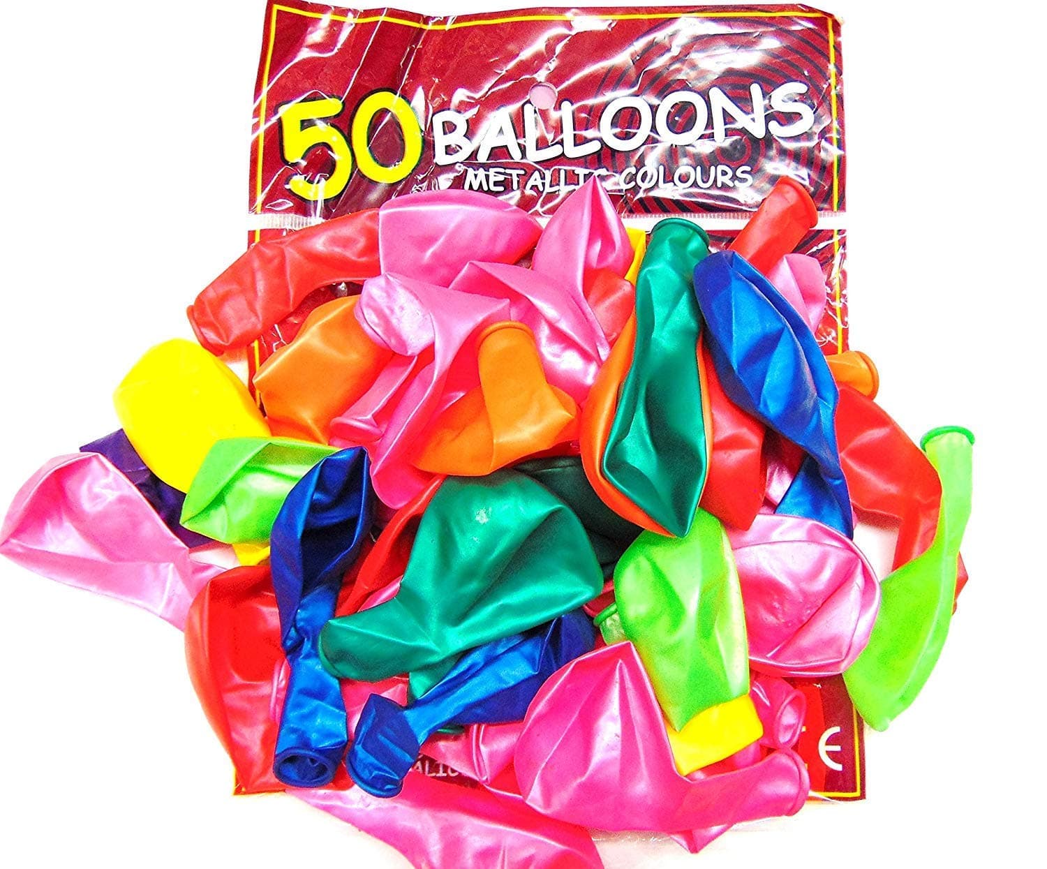 50 Assorted Colour 12 Inch Latex Balloons