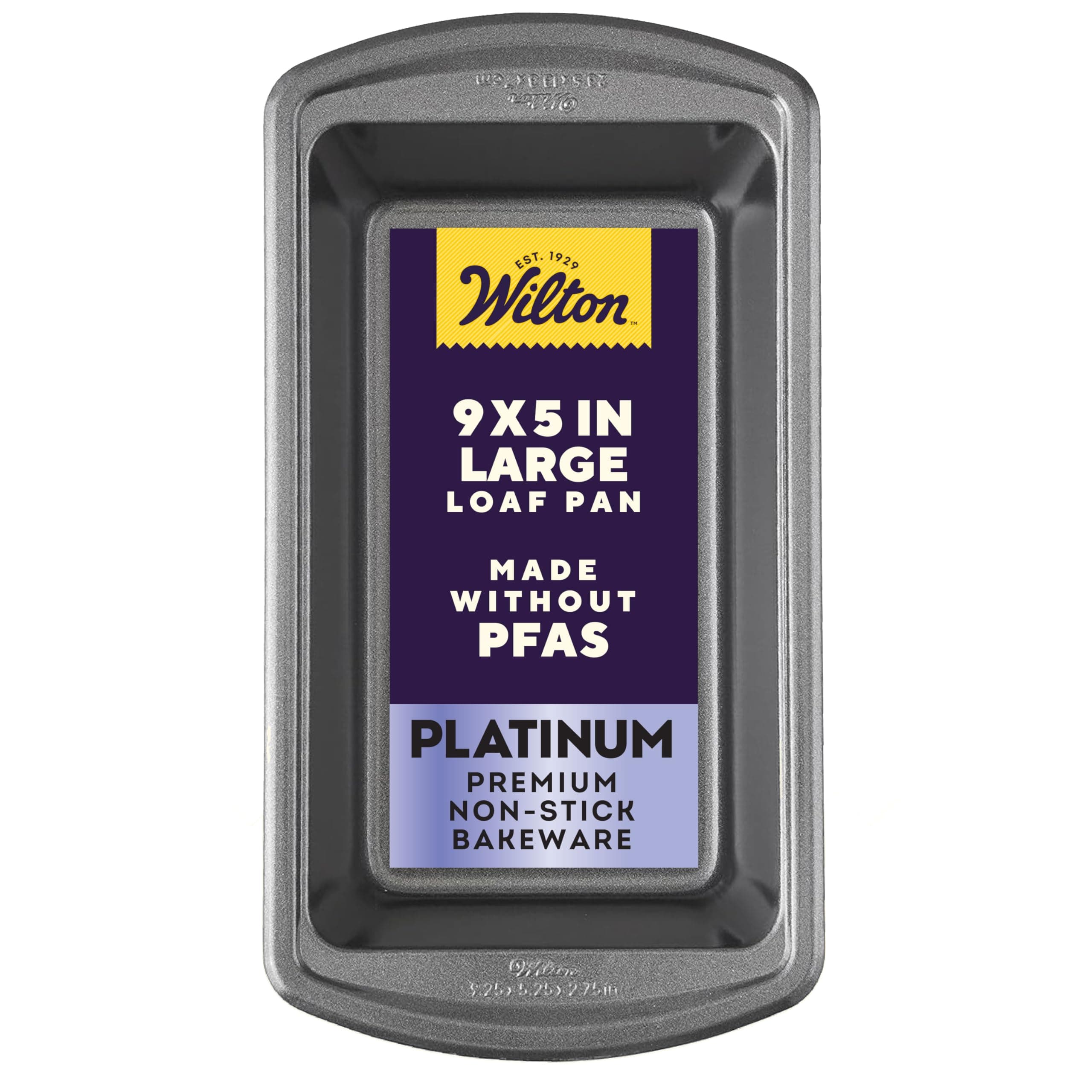 Platinum Non-Stick 9 x 5 in Loaf Pan, Stainless Steel Bakeware, Made without PFAS, Packaging May Vary
