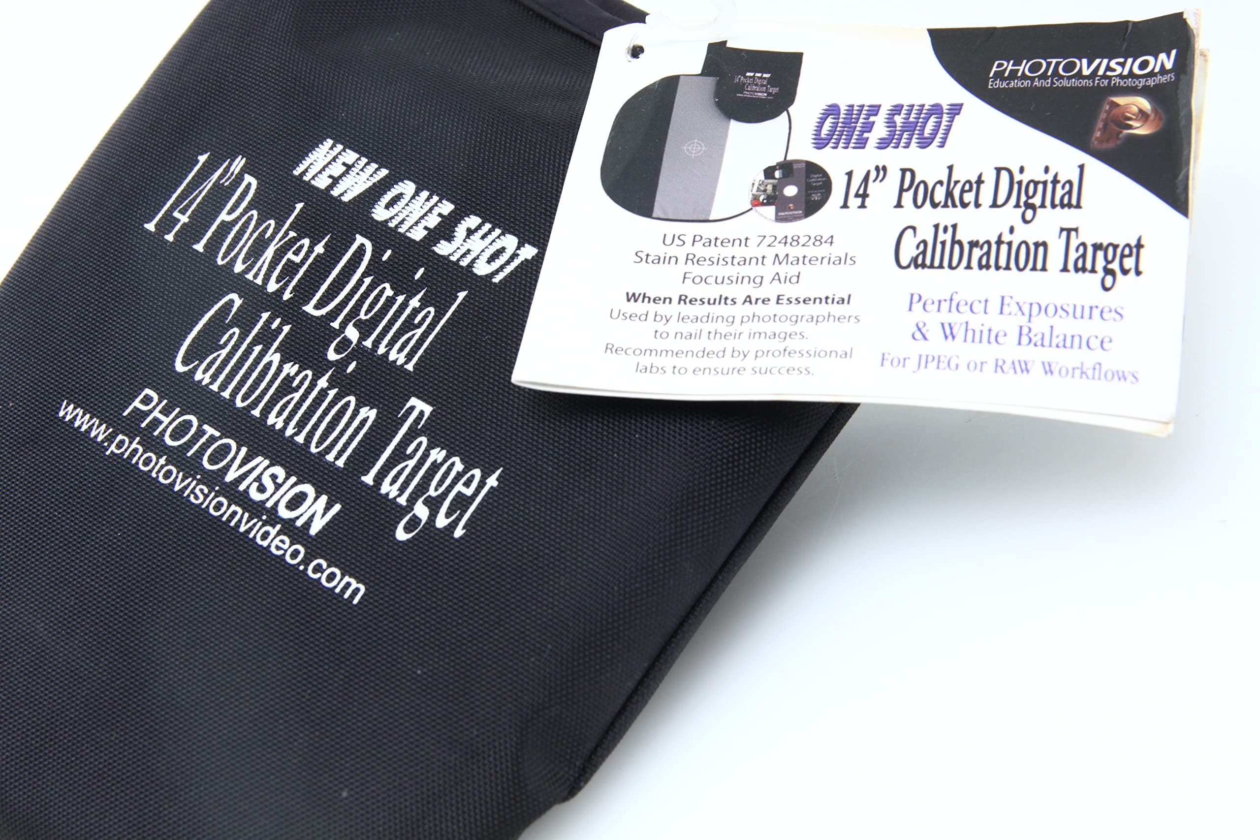 14 Inch Pocket One Shot Digital Calibration Target with DVD, Collapsible Disc Exposure Aid for Digital Cameras