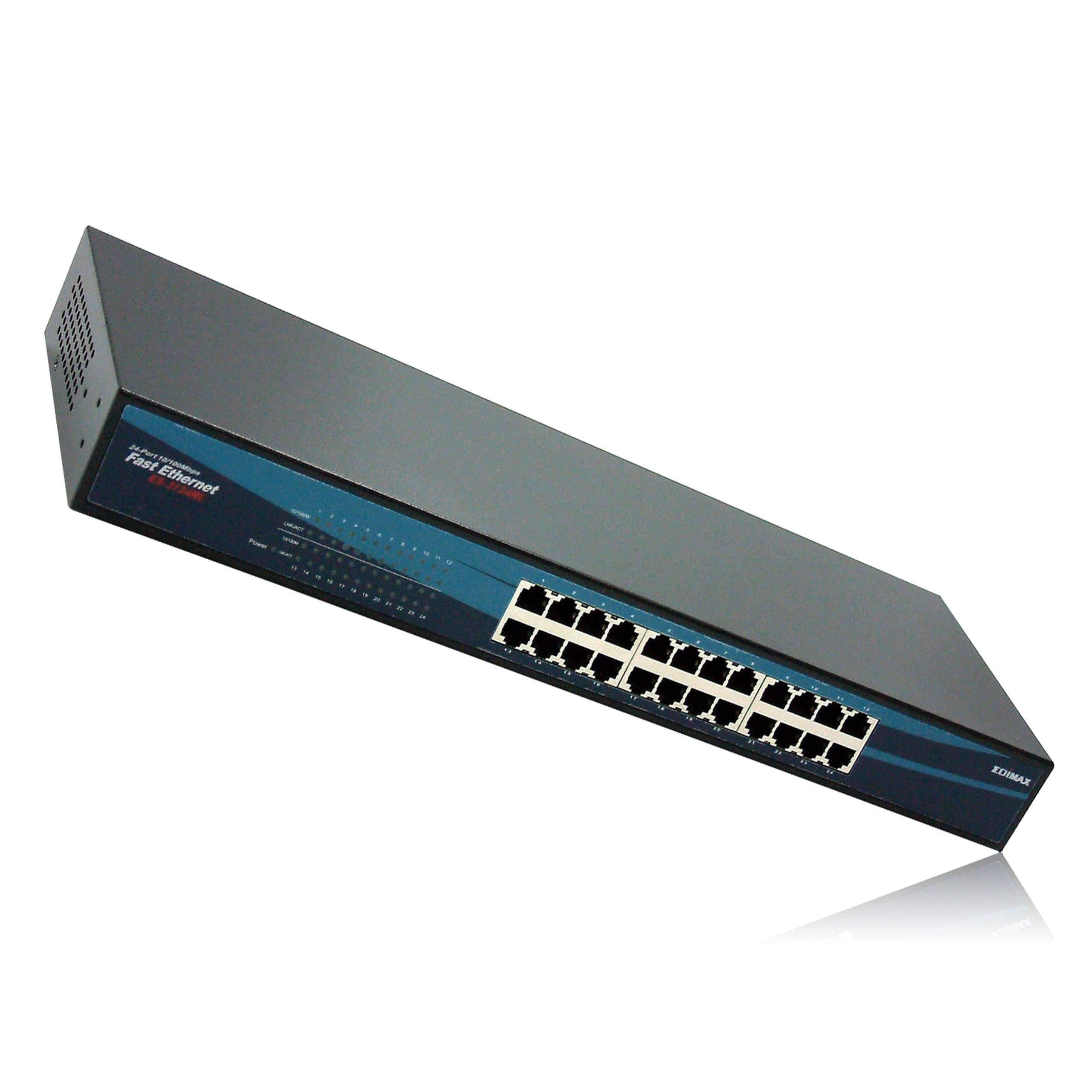 Edimax ES-3124RL - 24 Ports Auto-Sensing, Store-N-Forward, and Non-Blocking Fast Ethernet 19' Rackmount Switch