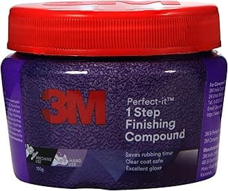 3M Perfect-It 1-Step Finishing Compound (100 g) | Removes Minor Scratches,Foam;Wool,Black