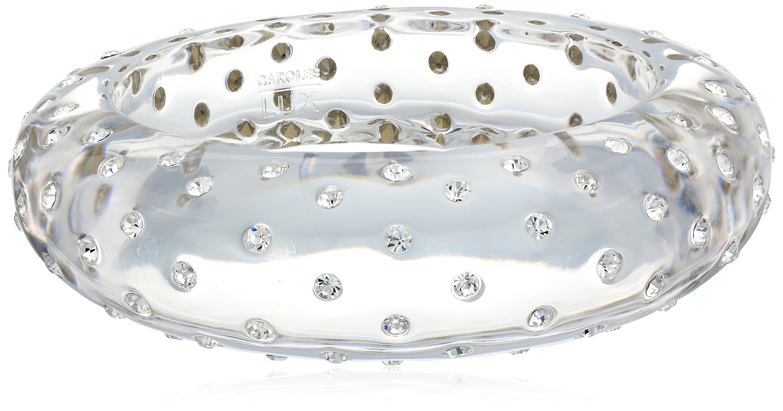 "Barcelona Baubles Lucite Bangle Bracelet, 7.5"