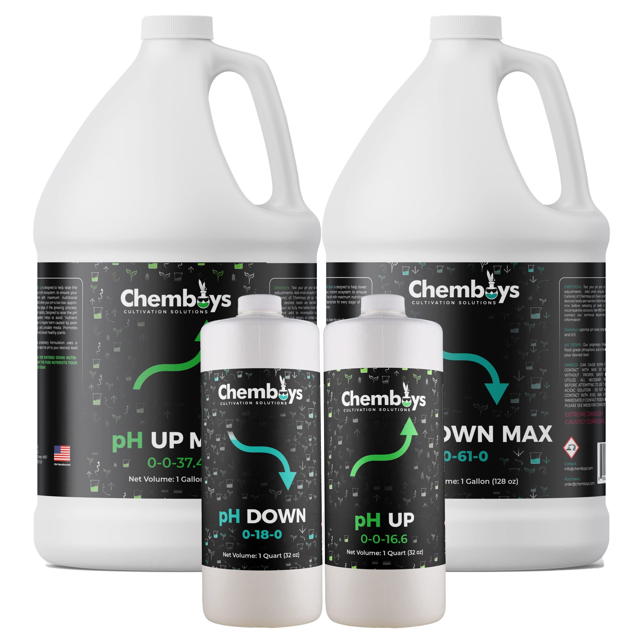 Chemboys pH Down – Hydroponics pH Acidity Liquid Fertilizer for Optimal Nutrient Uptake & Stability – pH Adjuster for Hydroponic Systems, Plant Growth, Bigger Blooms, Higher Yield