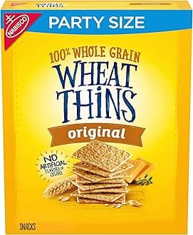 Wheat Thins Original Snacks, Whole Grain Wheat Crackers, Snack Crackers, Party Size, 20 oz