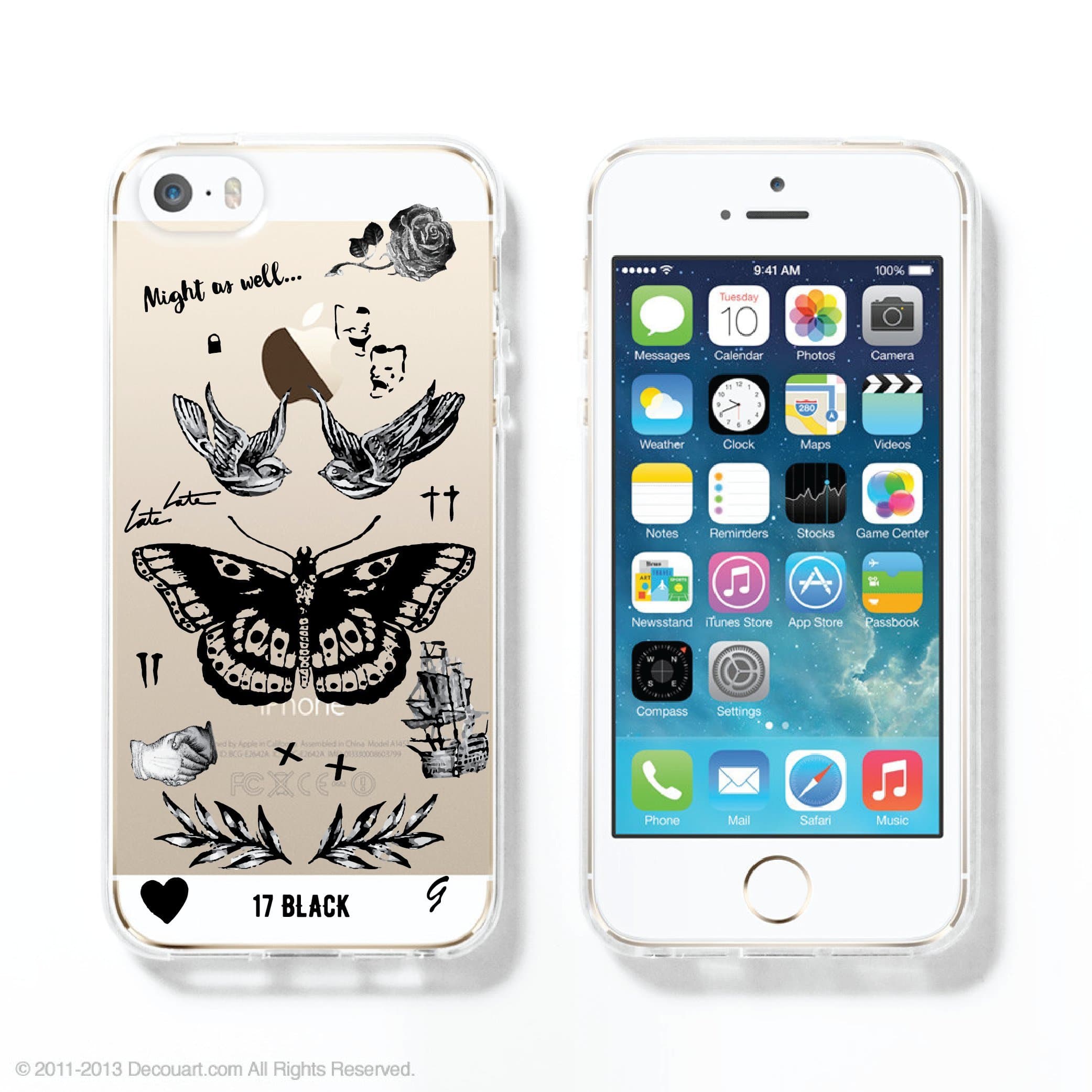 Harry's Tattoos Transparent Clear TPU Plastic Case for iPhones 6Plus/6sPlus, 7Plus, 8Plus