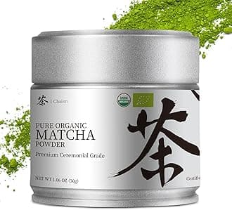 Ceremonial Grade Matcha Green Tea Powder - Premium First Harvest USDA Organic Gluten-Free Vegan, 100% Pure Unsweetened No Additives, 1.06oz Tin