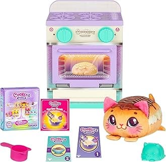 Cookeez Makery Lil' Bakez Oven, Mix The Dough and Make A Scented Surprise Pet in The Form of A Deliciously Scented Plush Toy (Non-Electronic), Bake and Collect - Styles May Vary, Soft Stuffed Toys