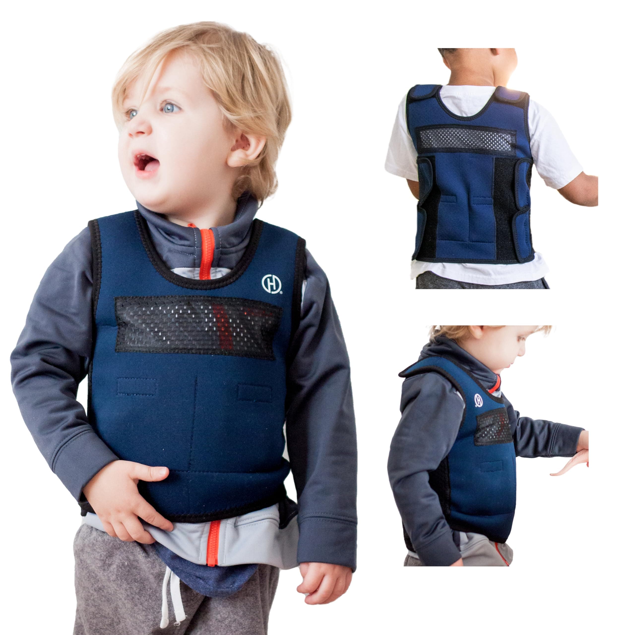 Weighted Compression Vest for Children (Ages 2 to 4) by Harkla - Helps with Autism, ADHD, Mood, Sensory Overload - Weighted Vest for Kids with Sensory Issues