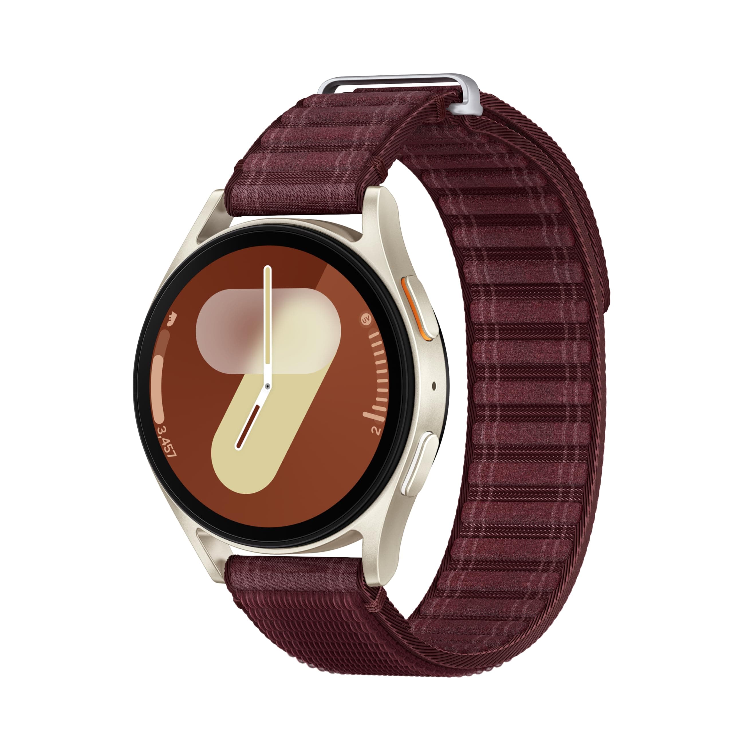 Samsung Galaxy Watch 7 Bespoke Edition 40mm Bluetooth AI Smartwatch w/Energy Score, Wellness Tips, Heart Rate, Sleep, Fitness Tracker, Wine Fabric Band, Cream, US Version, 1Yr Manufacturer Warranty