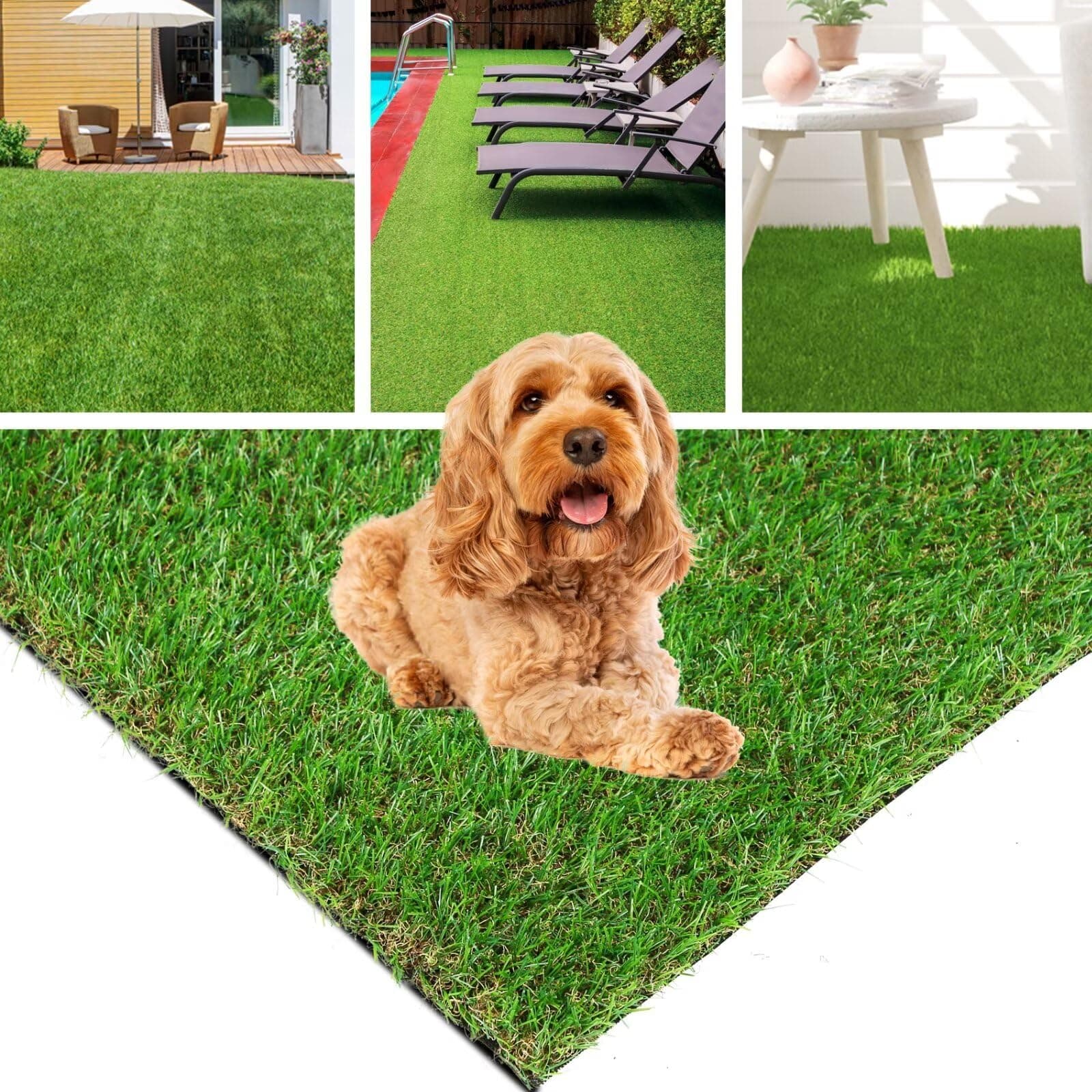 XLX TURF Large Dogs Grass Pee Pad 3 FT X 5 FT, Realistic & High Drainage Fake Grass for Dogs Potty Training Indoor Outdoor Use