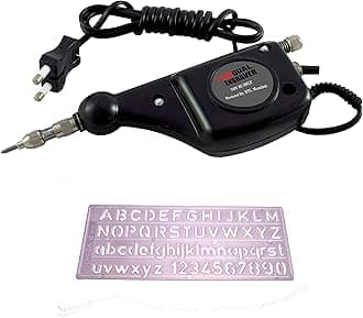 Engraving Machine for Metal of Carbide Tip with Stencil for engraving on metal, wood, leather, plastic, etc. Engraving Pen for Heavy Industrial | Utensil |