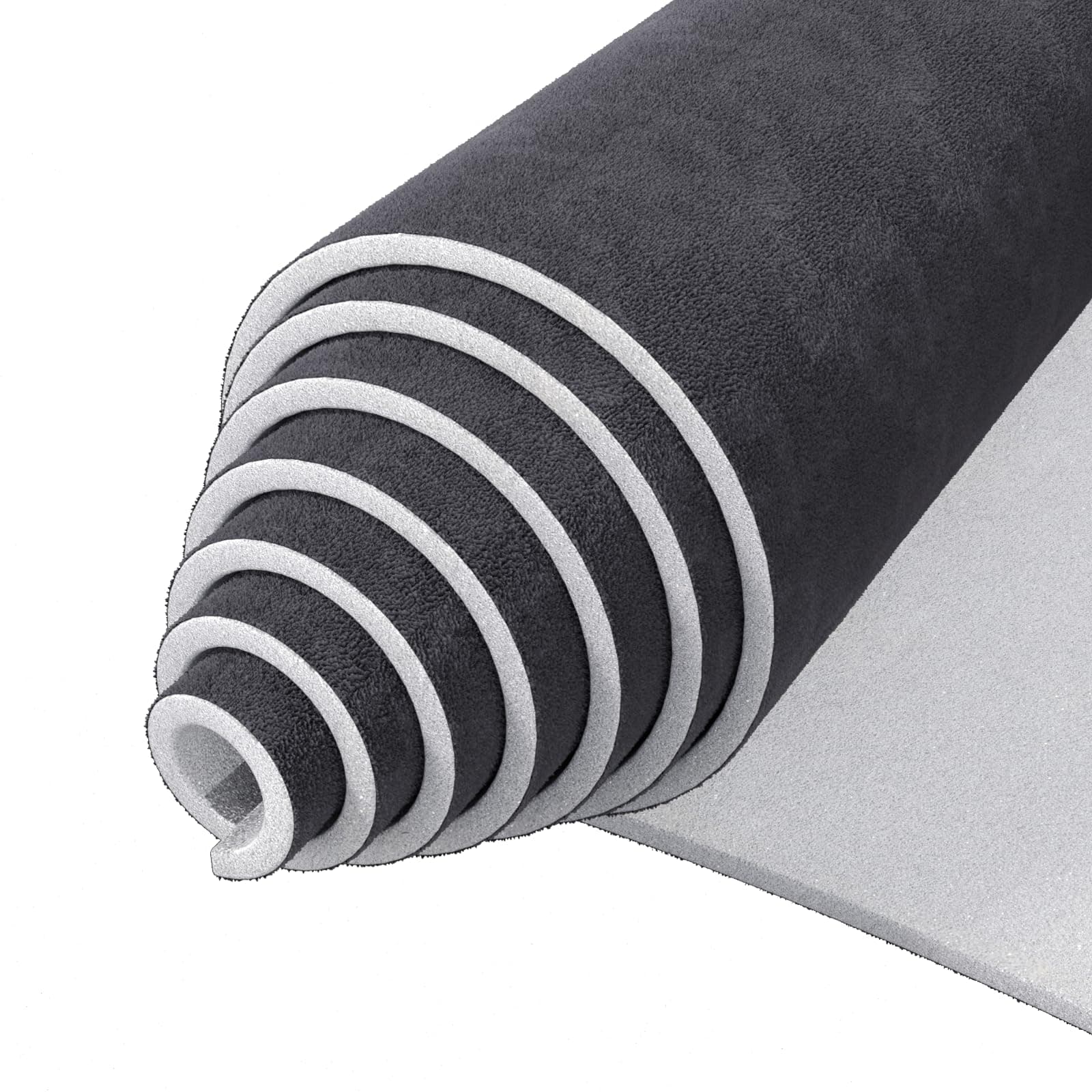 Suede Auto Headliner Fabric 122" L × 60" W with Foam Backing - Tube Packaging - Dark Grey Interior Replacement Material for Car/Truck/SUV/RV Roof - Home Repair/DIY Headliner Material
