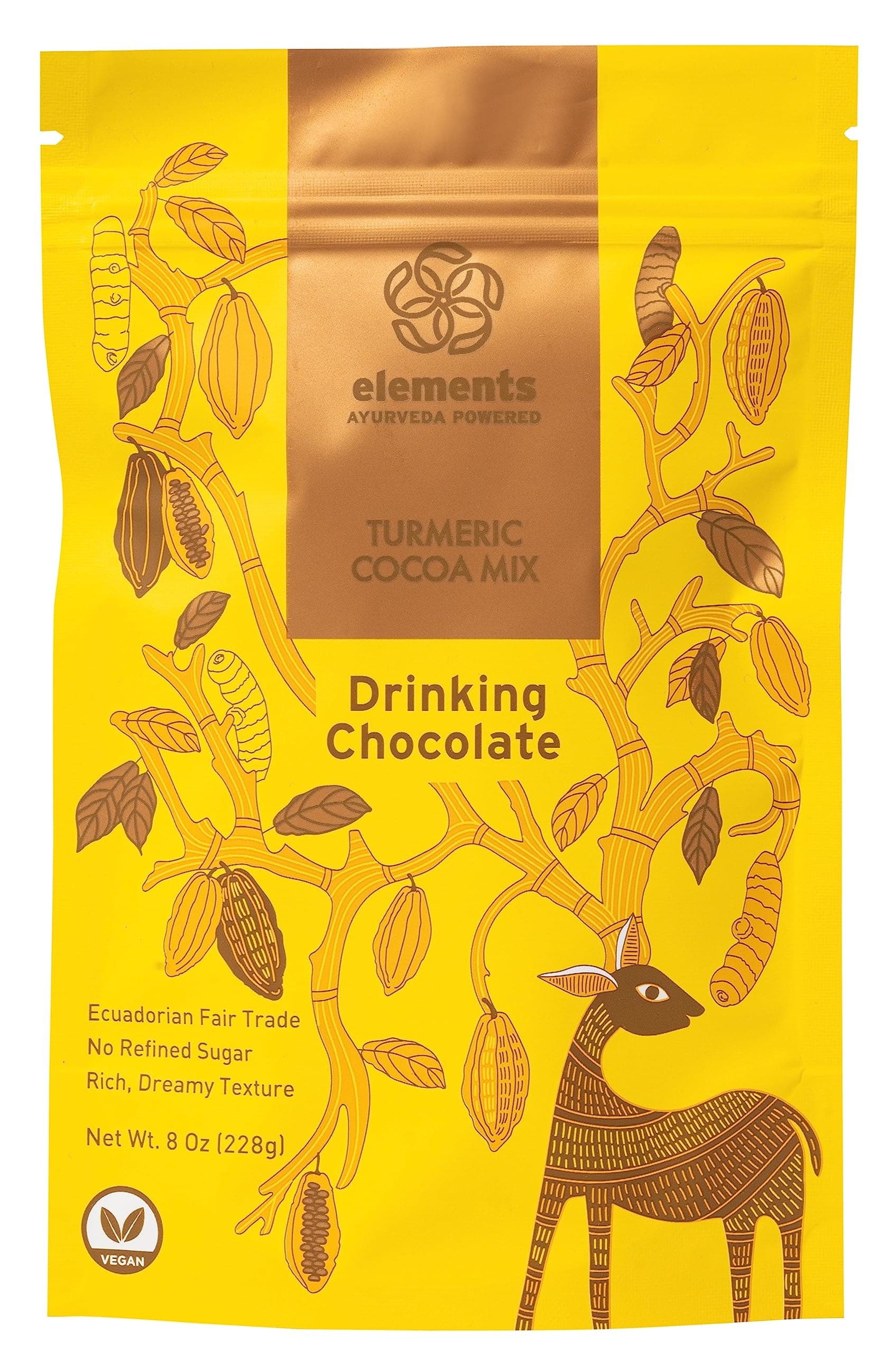 Elements Truffles, Hot Chocolate Turmeric Infused, 8 Ounce