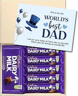Chocohugs Chocolate Gift Hamper Box | Gift for Father/Dad/Man | Filled with Dairy Milk Full Sized Chocolate Block and Bars | Treat Box of Chocolates