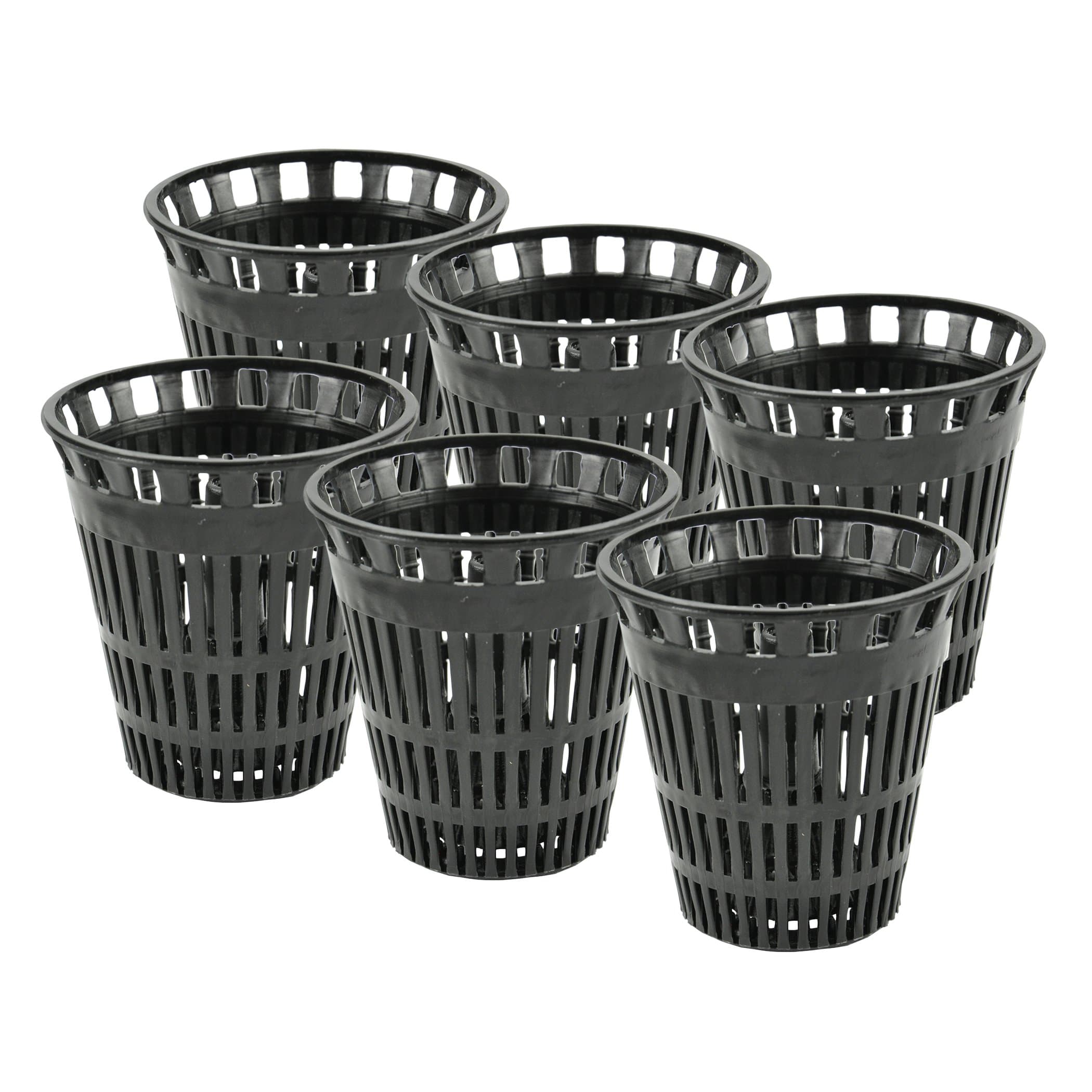 Catcher Replacement Baskets for Stand-Alone Shower Trap, Hair Drain Clog Prevention, Pack of 6, Black, (10739P)
