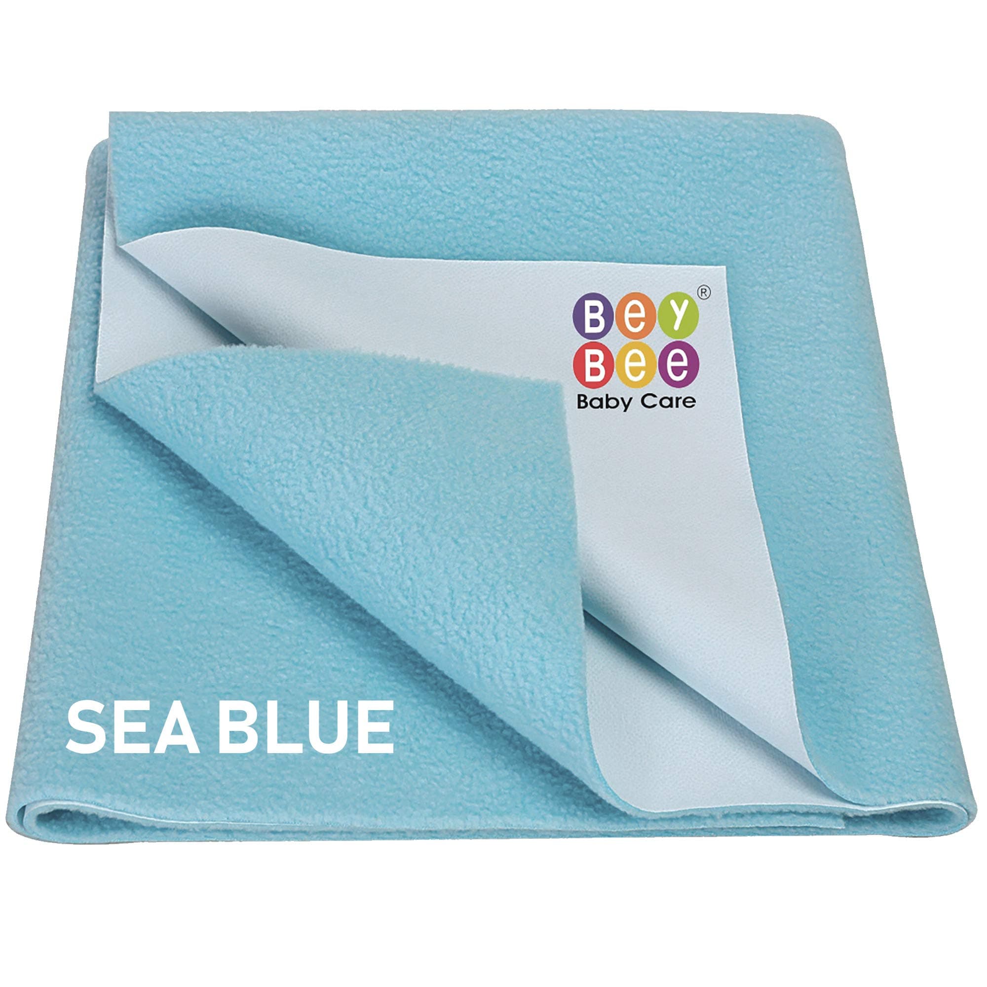 Beybee Waterproof Bed Protector for Born Babies and Kids, Small, Sea Blue (70 cm X 50 cm)
