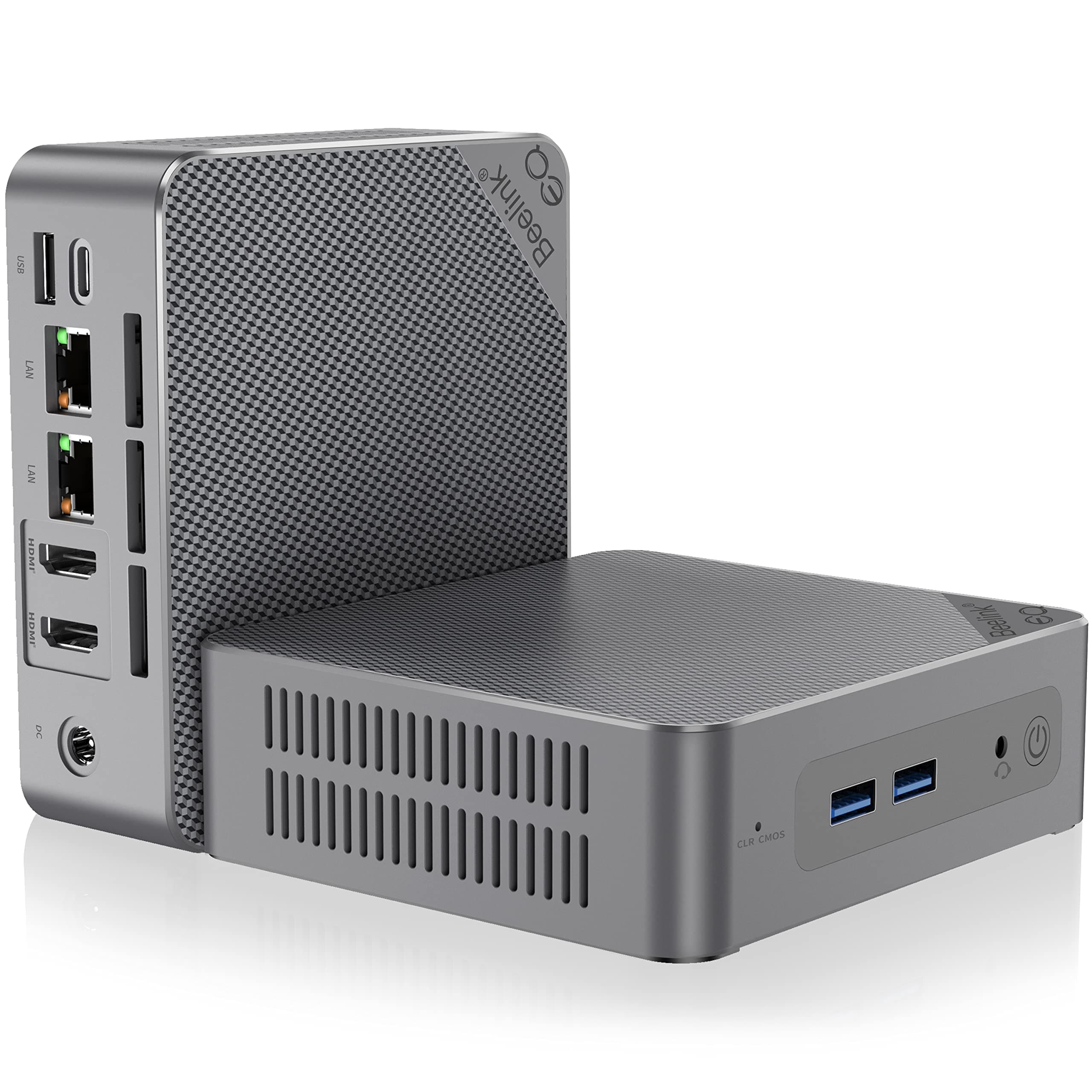 Beelink Dual LAN Mini PC, EQ12 Intel Alder-Lake N100 16 GB DDR5 RAM 500 GB PCIe3.0 SSD Mini Computer