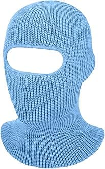 GeyogaBalaclava Face Mask Soft Breathable Multipurpose Windproof Balaclava 1 Hole Knitted Motorcycle Ski Mask for Adult Winter