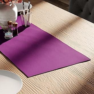 Encasa XO Table Runner 13x36 in Long | Cotton Canvas Fabric | Purple Solid Color | for Dining Table Fall Decoration, Holiday & Christmas Festivals - Machine Washable