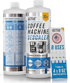 Coffee Machine Descaler Descaling Solution - 32oz (8 Uses) Compatible with Keurig,Nespresso,Breville,Delonghi, Jura, Ninja - Espresso Coffee Maker Cleaner,Coffee Pot Cleaning Limescale Remover