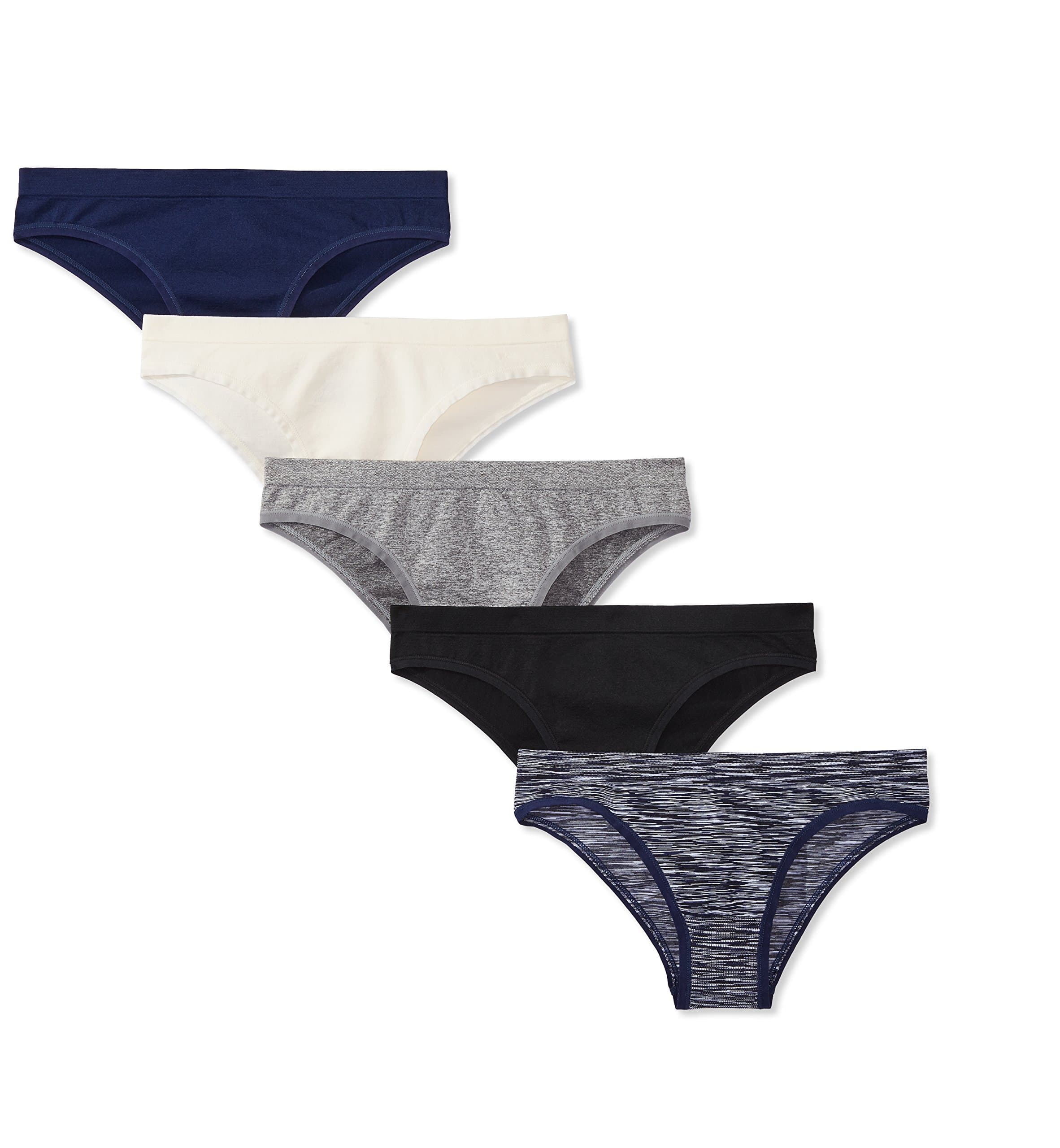 Amazon Brand - Mae Women's Seamless Cheekini Underwear, 5 pack