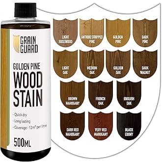 Wood Stain Water Based | Golden Pine | 500ml | Interior Furniture Stain | Light & Dark Stains | Eco-Friendly & Non-Toxic Wood Dye | Easy Application | Quick Dry & Low Odour